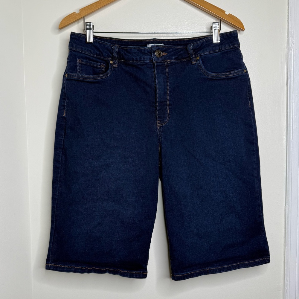 Dark Blue Women's Denim Bermuda Shorts